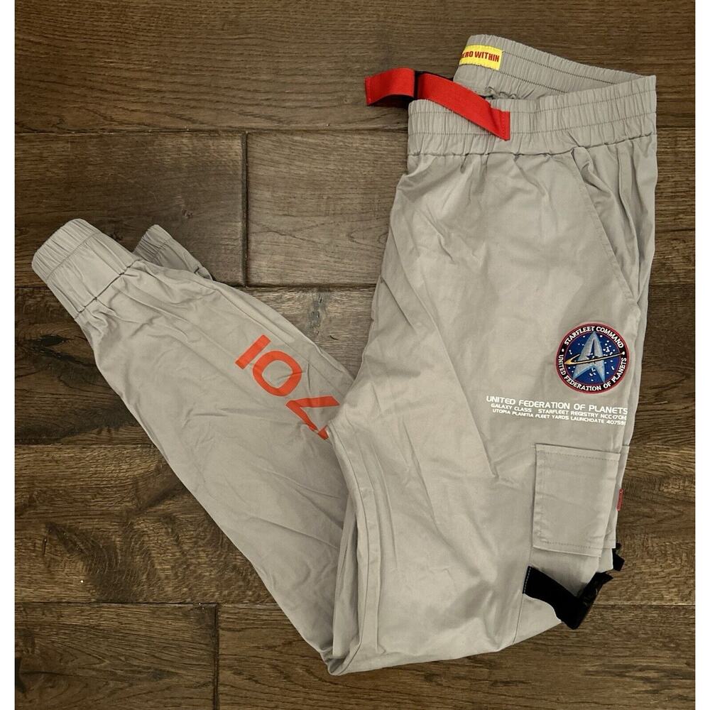 Hero Within Star Trek Joggers Size L Cargo Khaki Cotton Tan